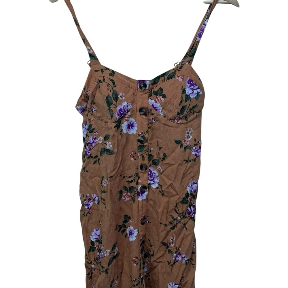 American Eagle Floral Mock Button-Down Dress with Spaghetti StrapsSize XS